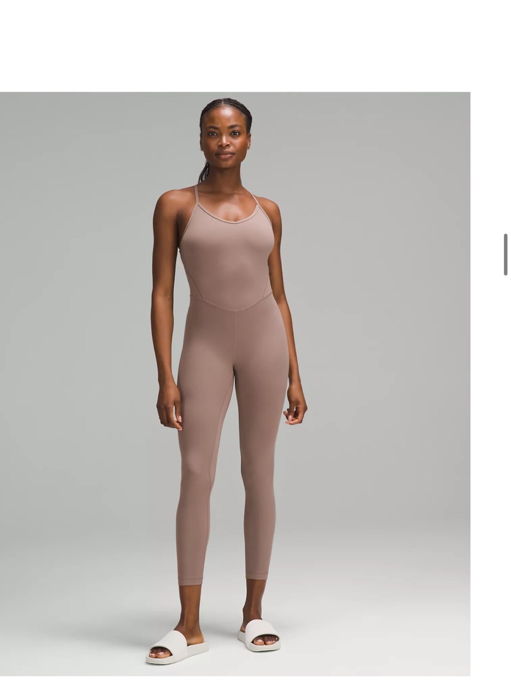 Lululemon align cross back bodysuit 25", Taupetastic